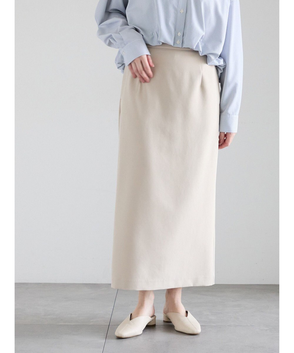 Te chichi 【雑誌掲載アイテム】ダブルクロスイージーナロースカート 