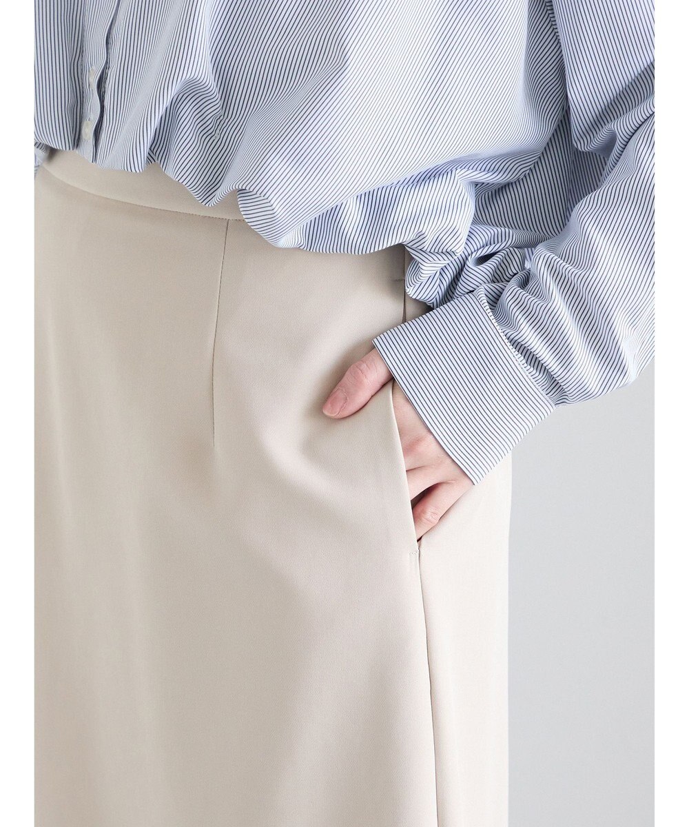 Te chichi 【雑誌掲載アイテム】ダブルクロスイージーナロースカート 