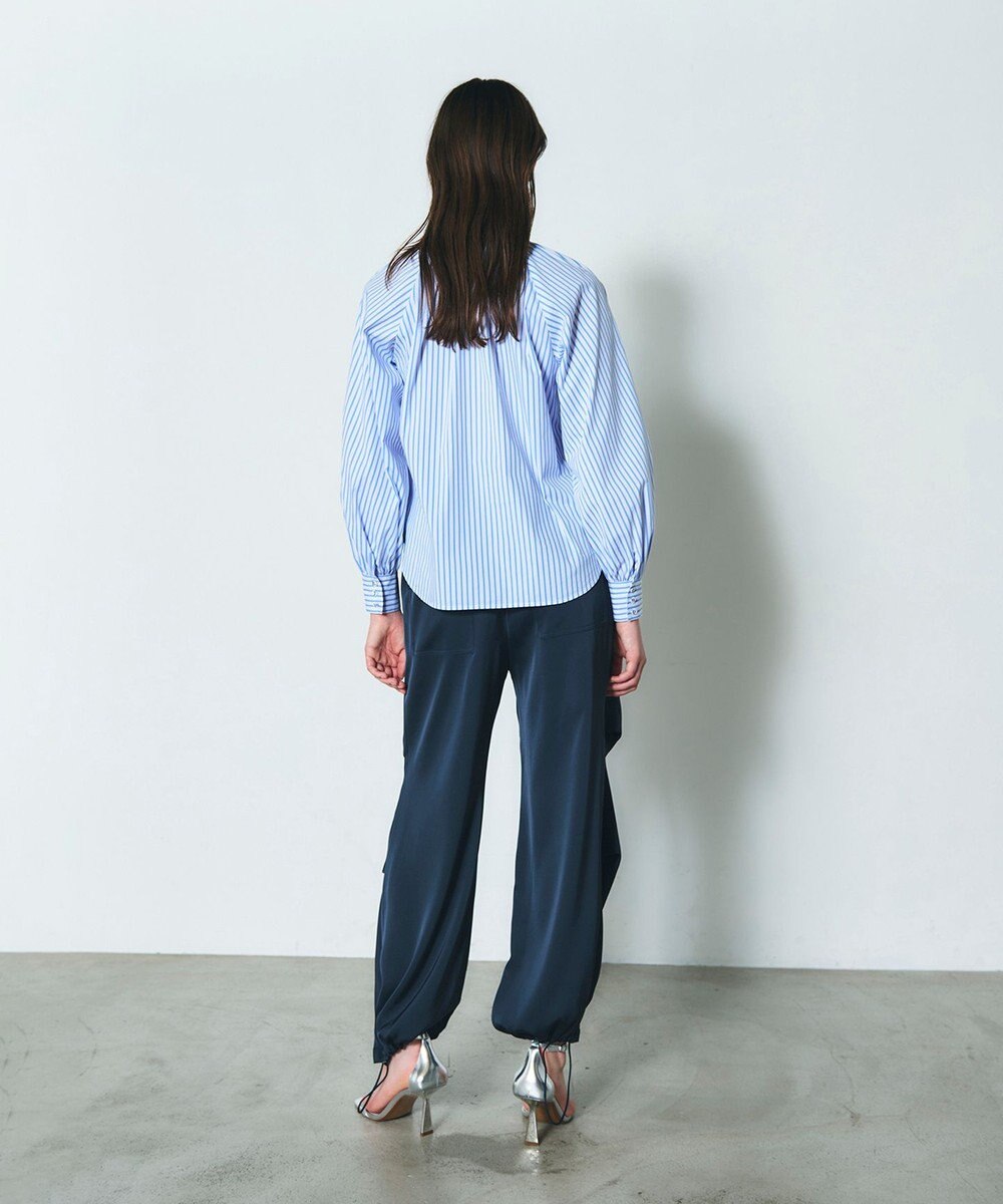 GRACE CONTINENTAL ボウタイギャザートップ 