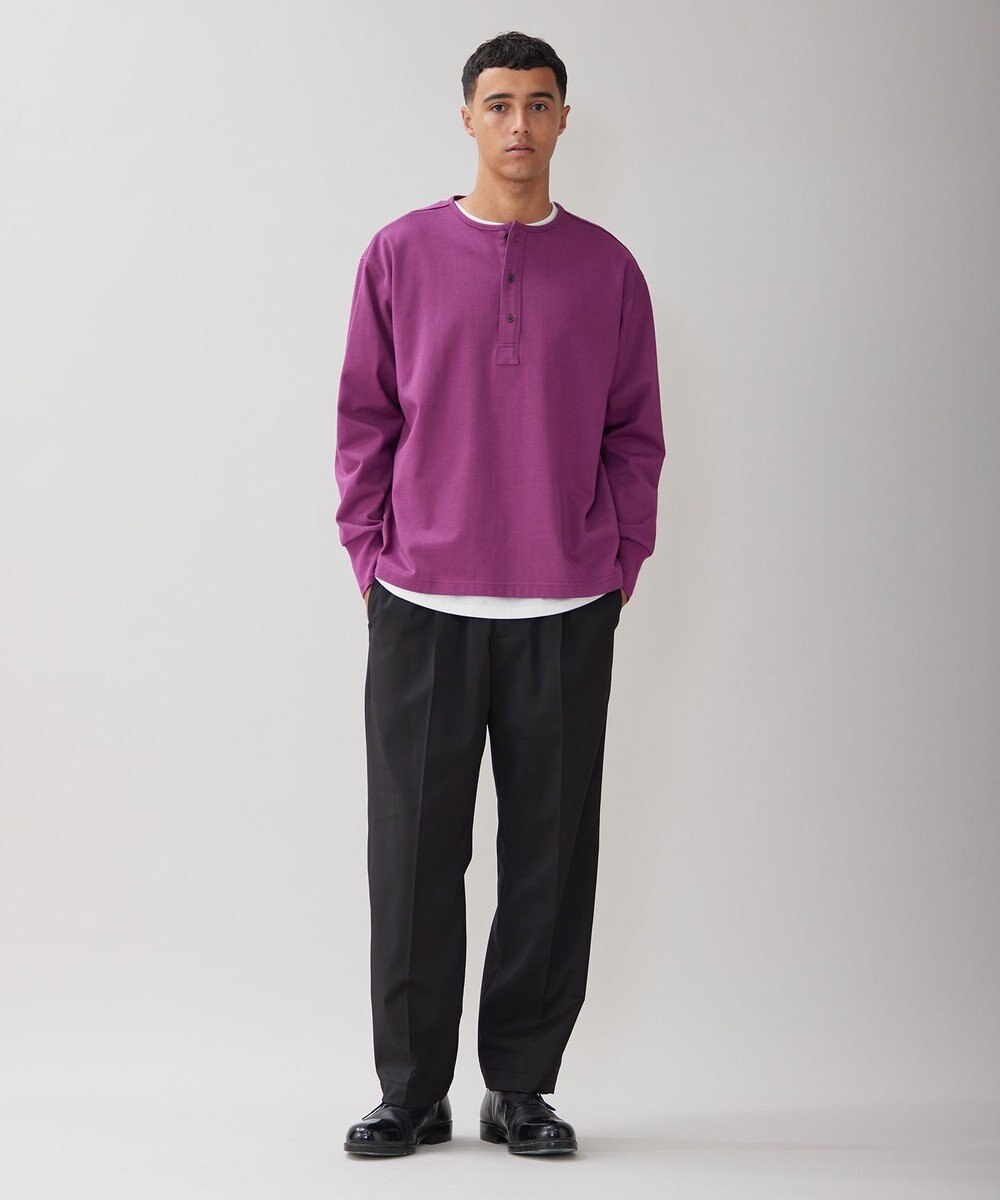 UNFILO MENS コットン ヘンリーネックTEE [23年秋冬商品] 