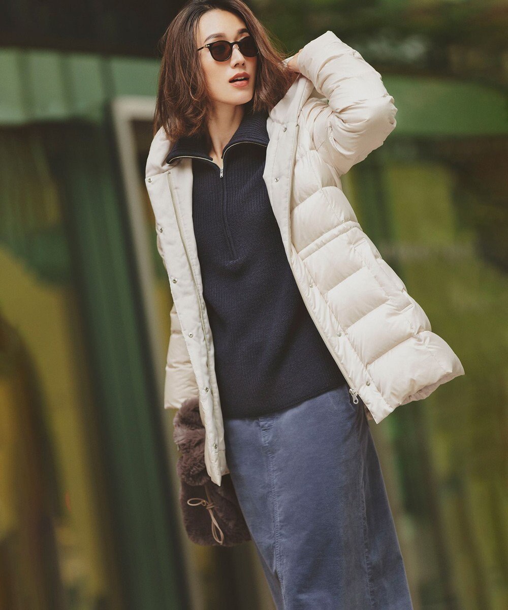 23区 【洗える】シレータフタ ショート ダウンコート 