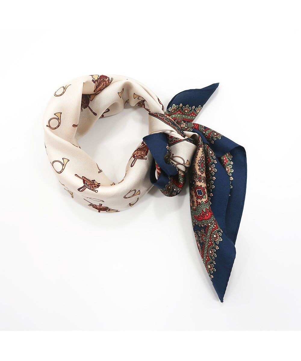 Marca 【伝統横濱スカーフ】ホルン  小判 シルクツイル スカーフ 