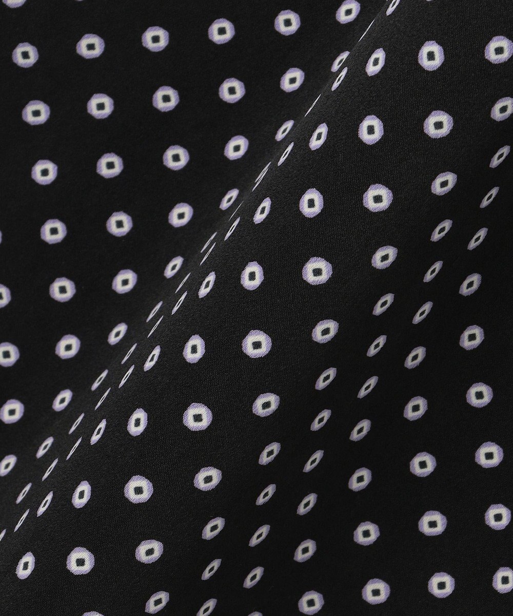 J.PRESS LADIES L 【洗える】ピーチサテン 幾何プリント スカート 