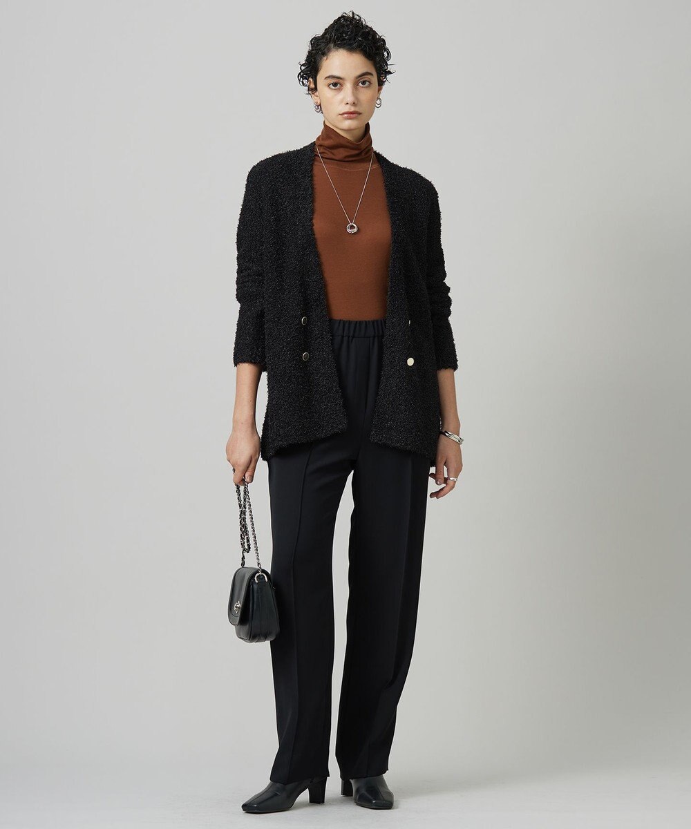 ICB 【洗える】リヨセルカシミヤスムース ハイネックカットソー 