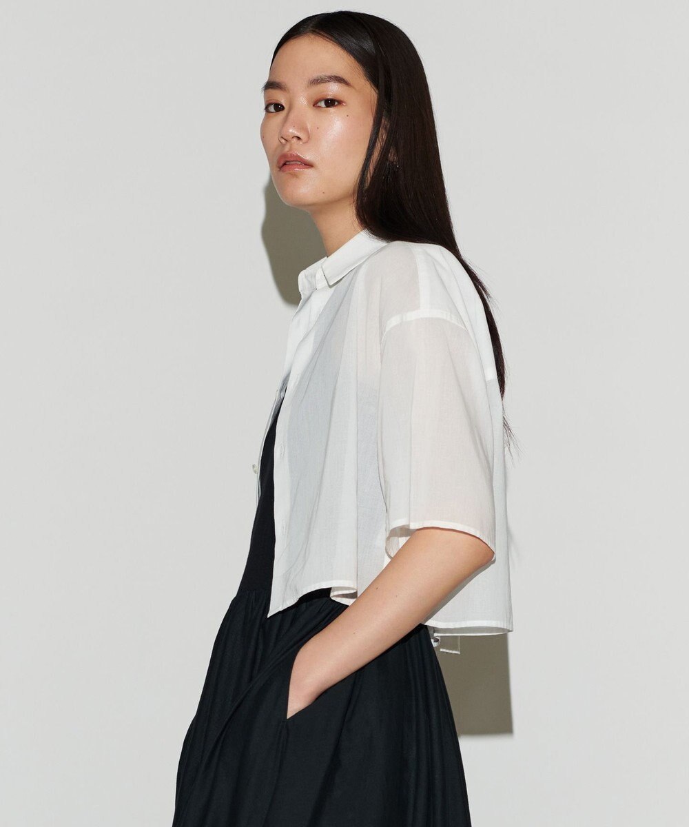NAVE 【Nave 　洗える】シアークロップド シャツ 