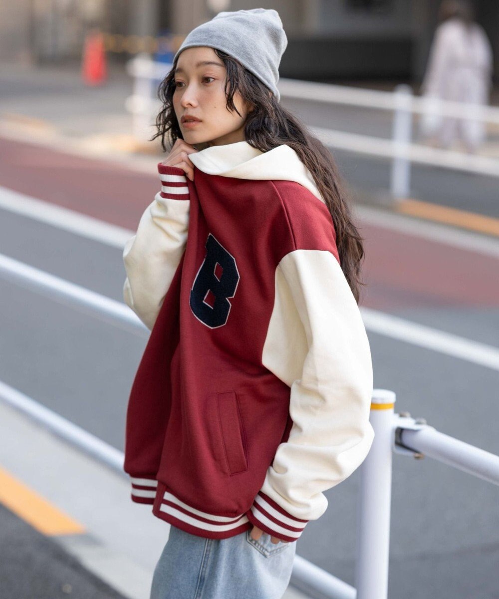 WEGO 【ユニセックス着用ITEM】スウェットフードスタジャン 