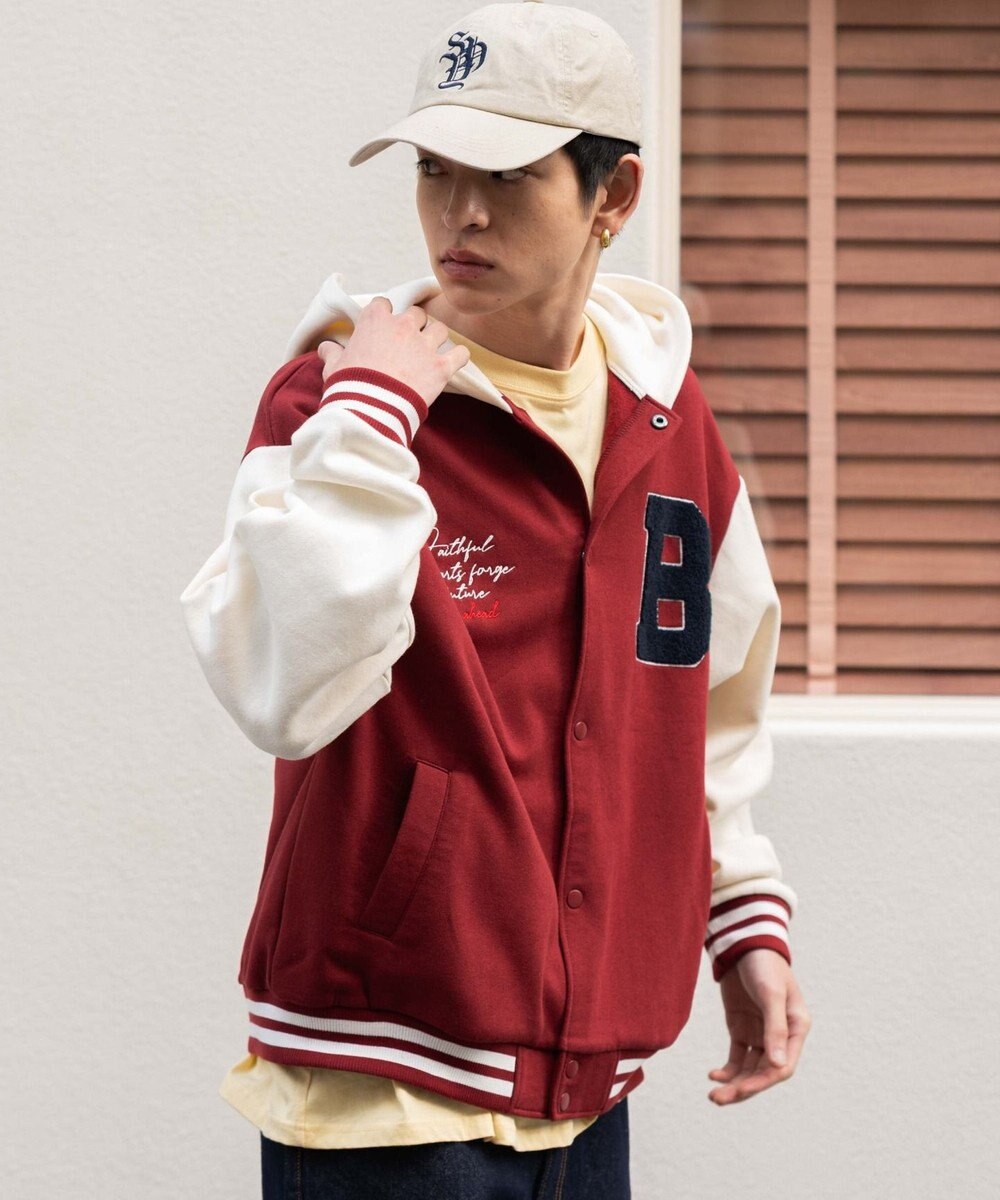 WEGO 【ユニセックス着用ITEM】スウェットフードスタジャン 