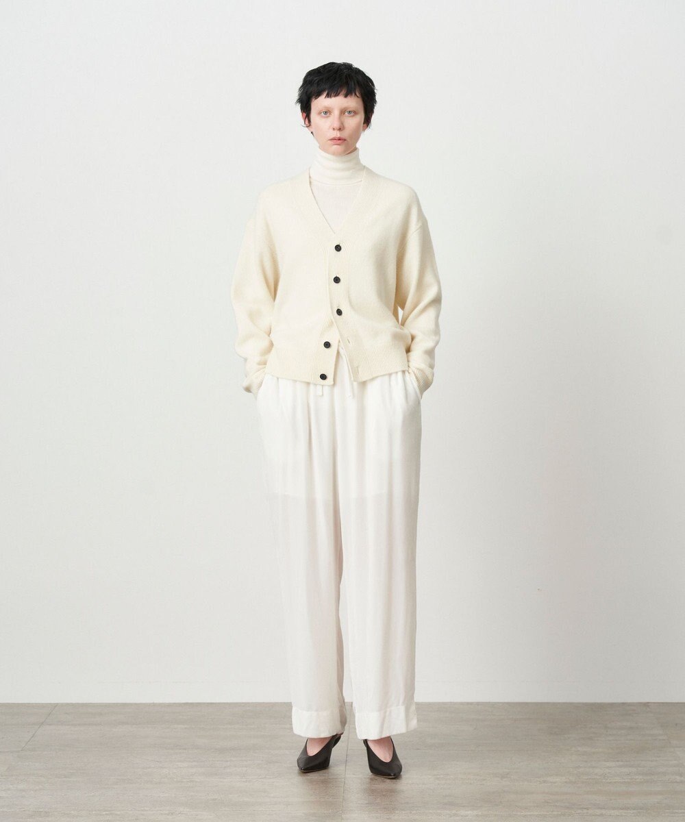 WOOL CASHMERE SILK | Vネックカーディガン / ATON | ファッション通販