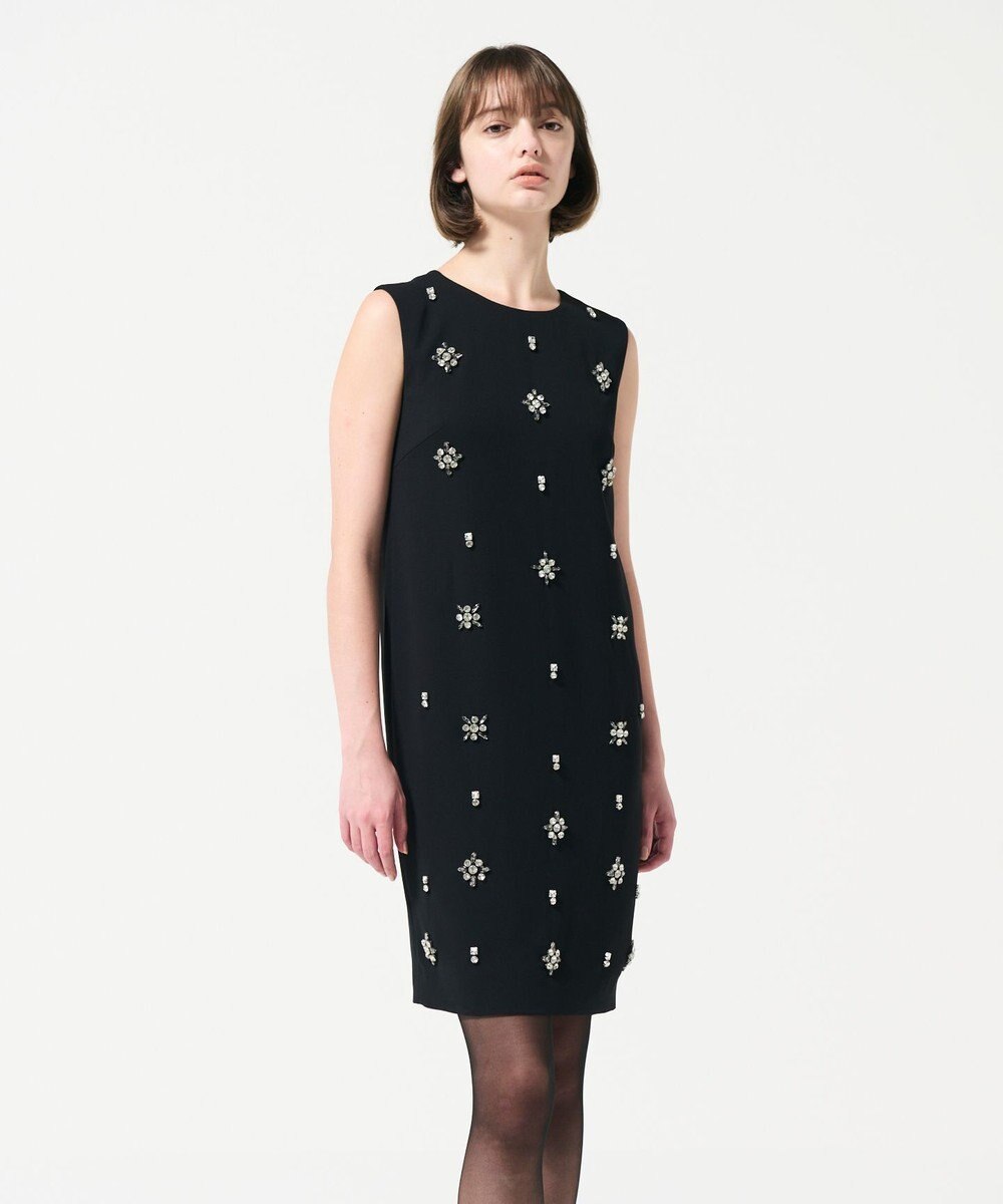 GRACE CONTINENTAL ビジュー刺繍ドレス 