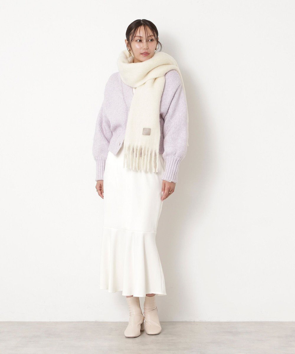 MOONBAT 【WEB限定】FURLA ウール混シャギー無地マフラー/幅40cm 