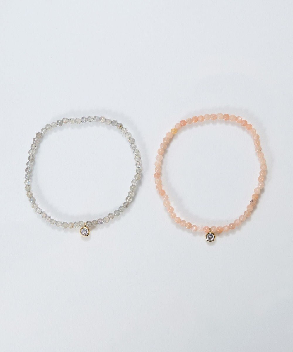 Phoebe ウィスパーストーンブレスレット　グレー/天然石 