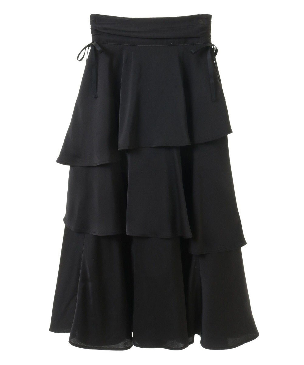 earth music&ecology サイドリボンティアードスカート 