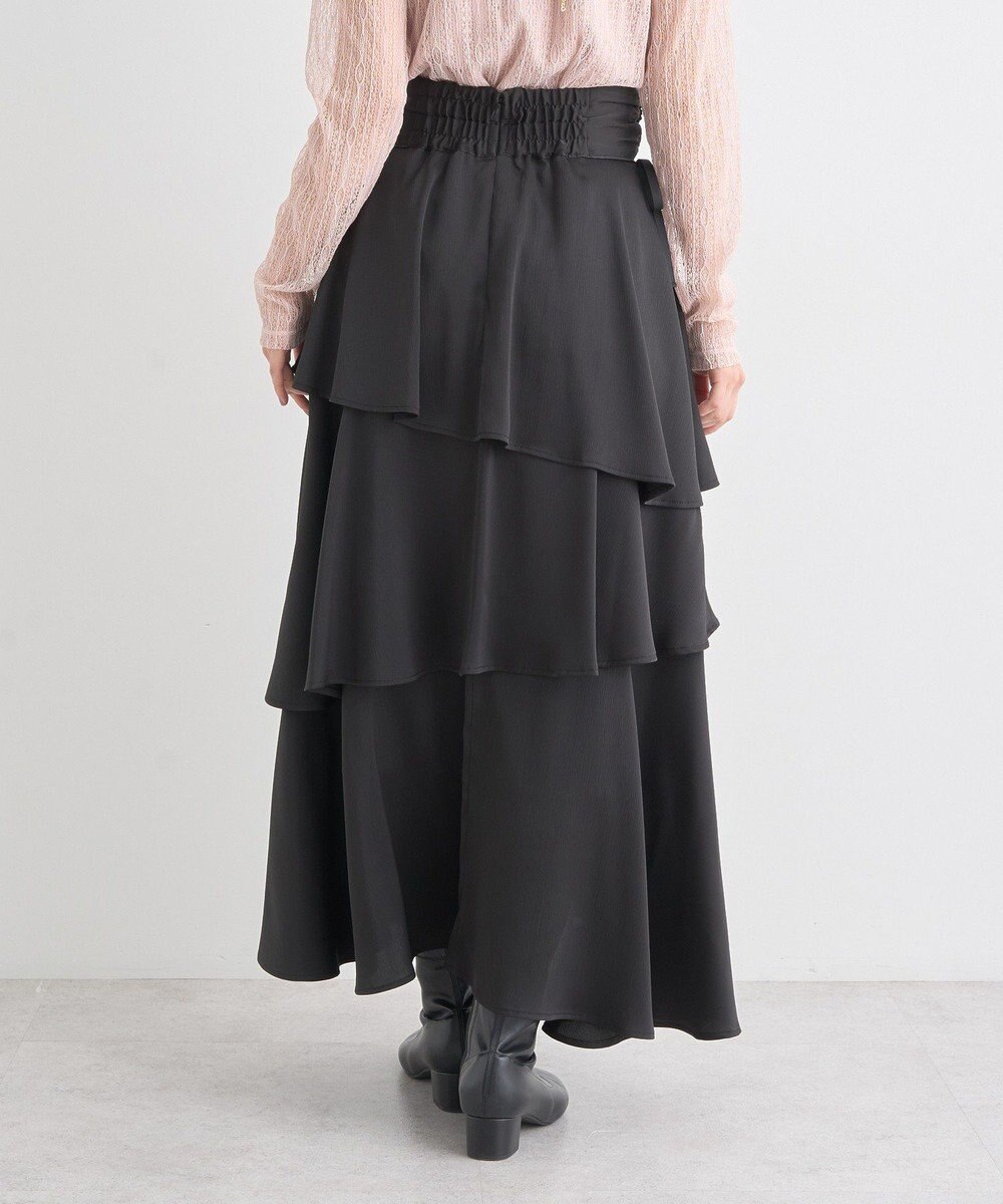 earth music&ecology サイドリボンティアードスカート 