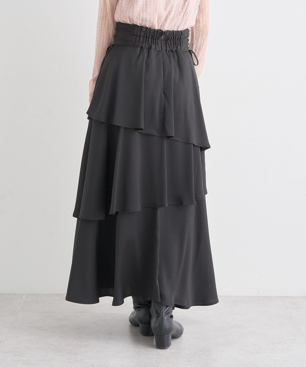 earth music&ecology サイドリボンティアードスカート 