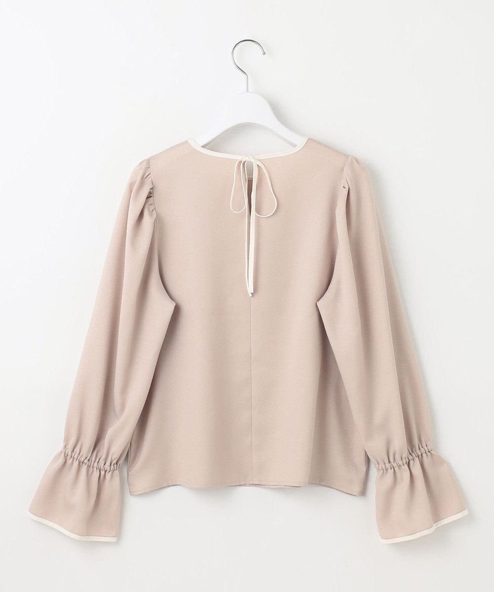 Feroux 【洗える】バイカラー ブラウス 