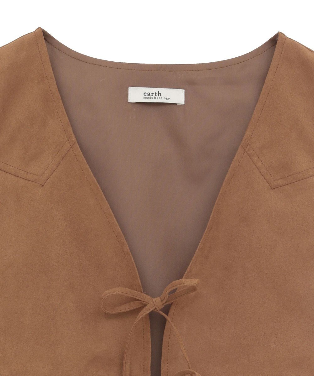 earth music&ecology スウェード調フリンジベスト 