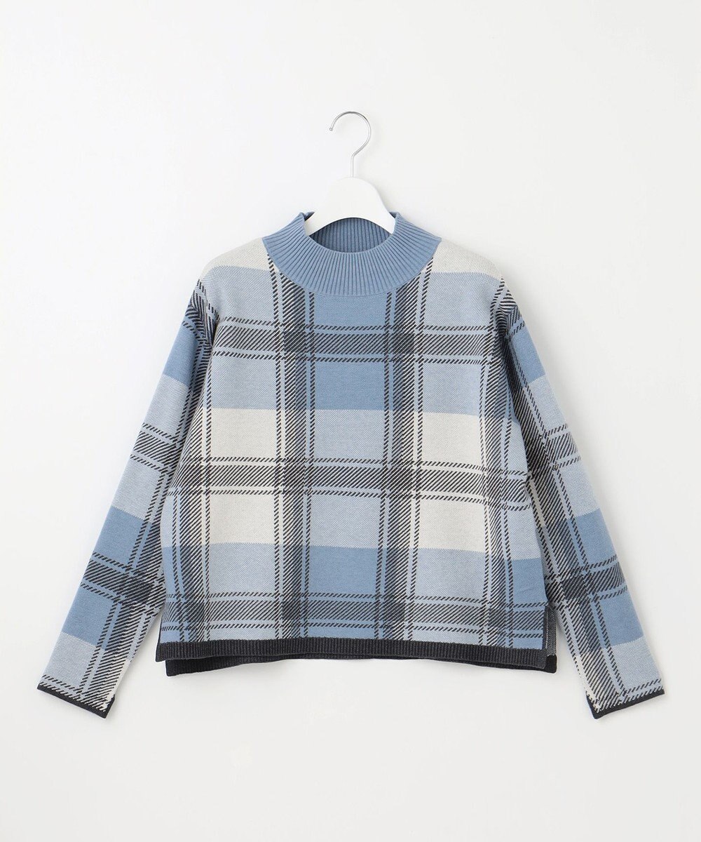 J.PRESS LADIES 【洗える】WOOLY STRETCH PLAID ニット 