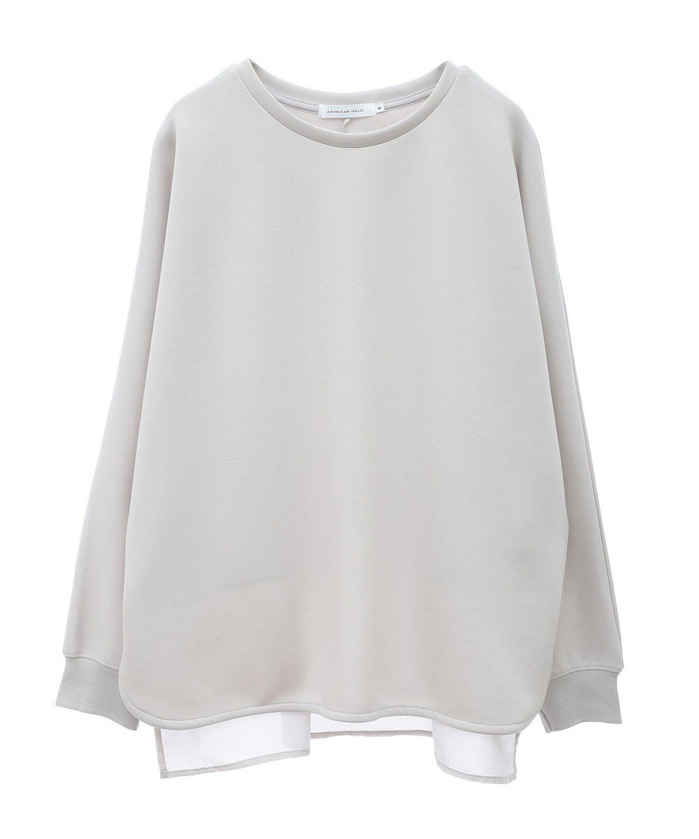 AMERICAN HOLIC ドルマン異素材ポンチプルオーバー 