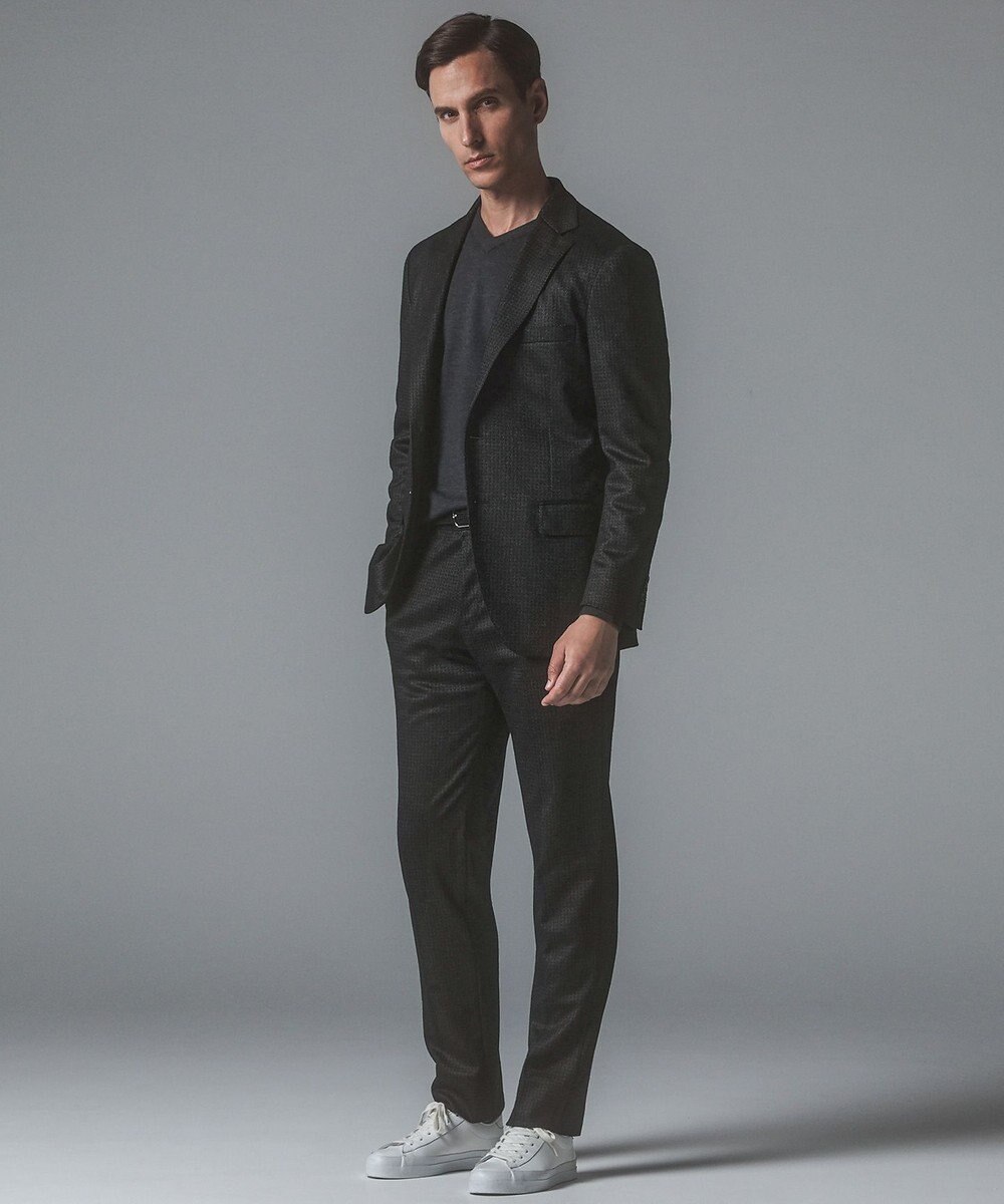 GOTAIRIKU セットアップ対応【2WAYストレッチ/シワになりにくい】T/W ジャージーパンツ_千鳥柄 