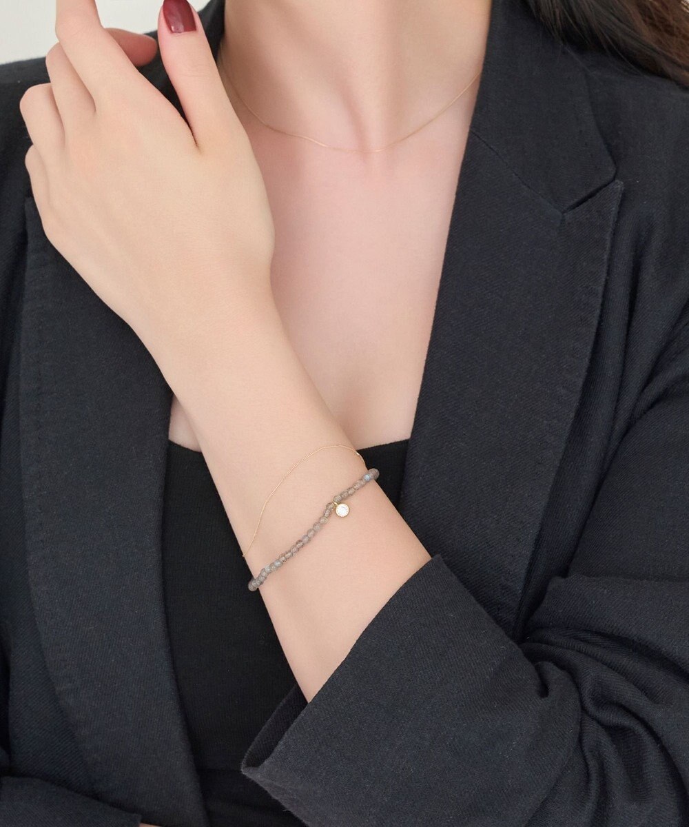 Phoebe ウィスパーストーンブレスレット　グレー/天然石 