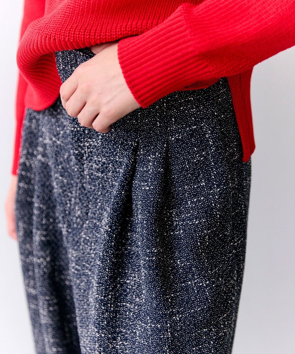 BEIGE， TRIPHANE / ハイウエストツイードタックパンツ 