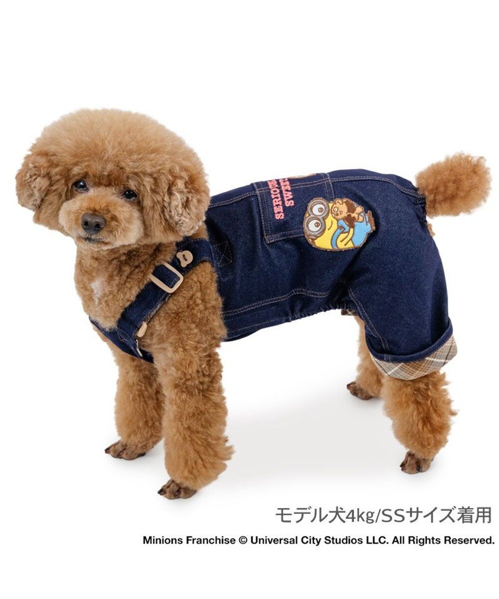 PET PARADISE ミニオン 切替チェック オーバーオール  小型犬 