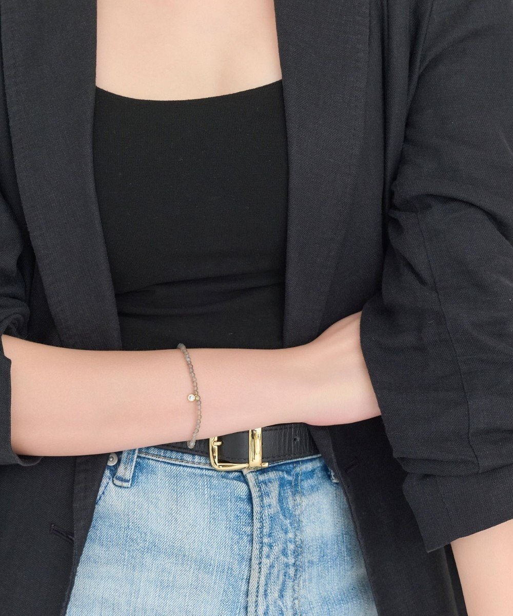 Phoebe ウィスパーストーンブレスレット　グレー/天然石 