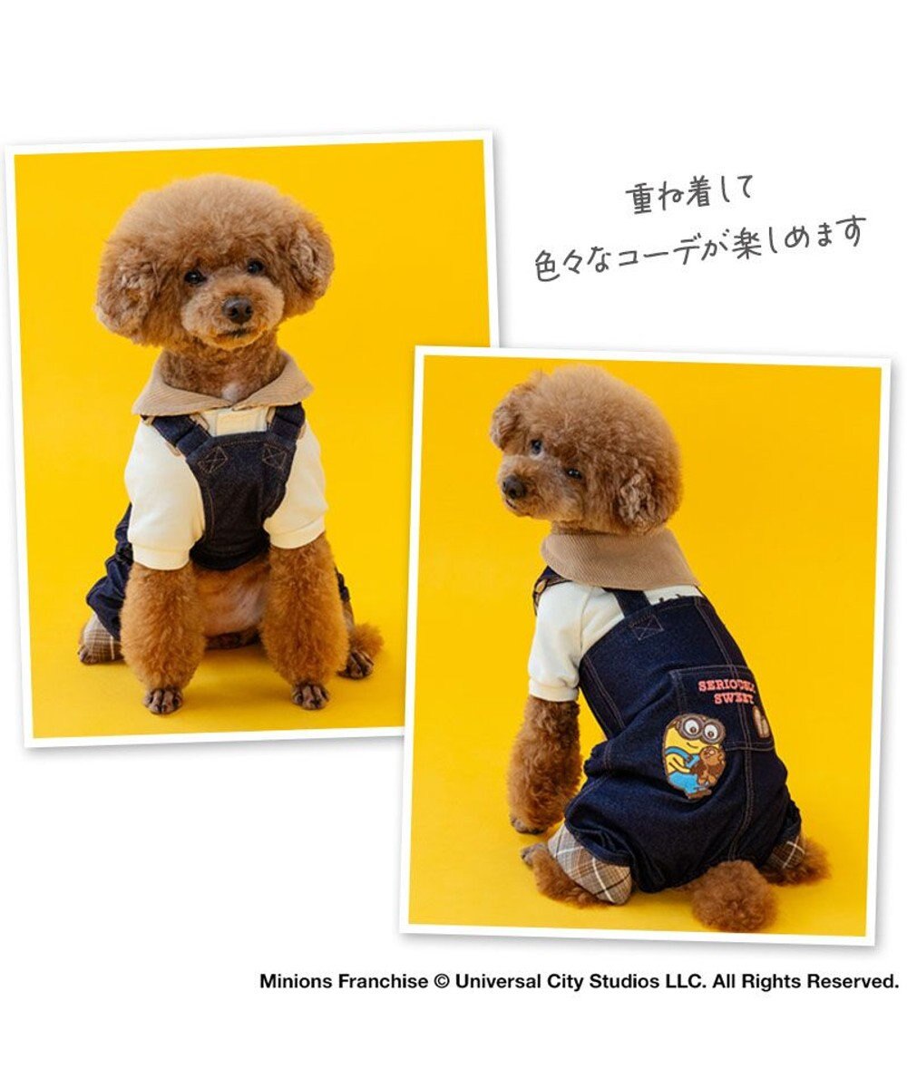 PET PARADISE ミニオン 切替チェック オーバーオール  小型犬 