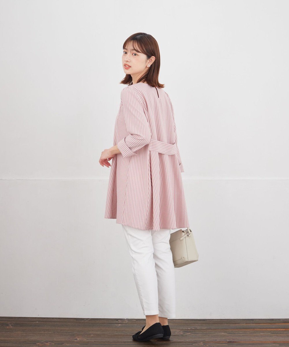 Tiaclasse L 【おのののかさん着用】半袖＆七分袖選べる袖丈バックフレアチュニック 