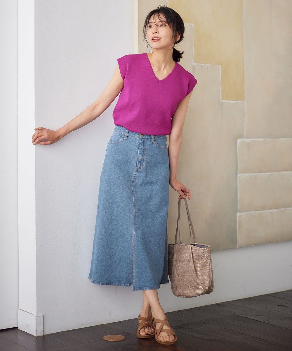 ANY 【前後2WAY/アンチピリング/洗濯機可】ノースリーブニット 