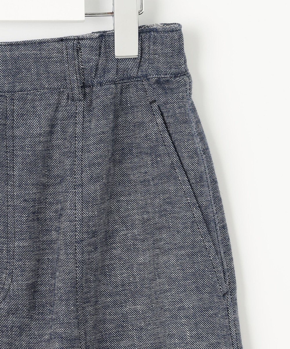 自由区 【洗える】コットンリネンシャンブレー スカート 