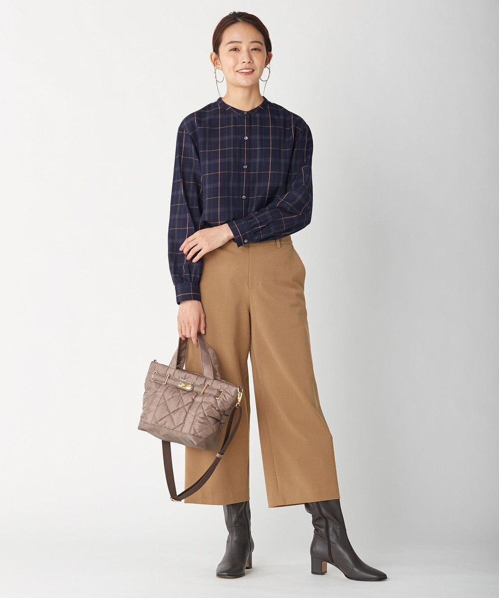 J.PRESS LADIES 【洗える】T/Rアルガンシルク ワイド パンツ 