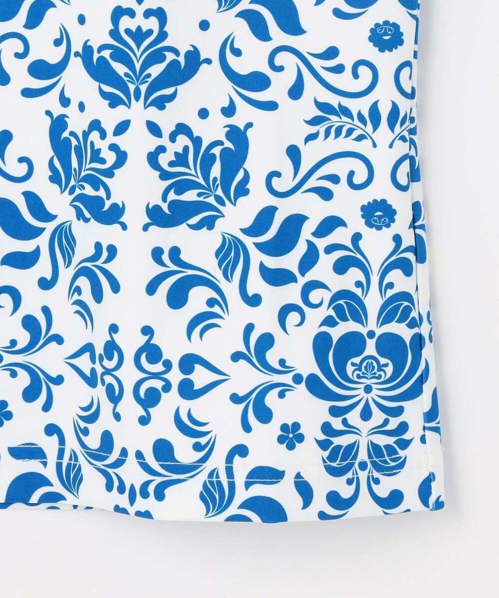 PW CIRCULUS 【吸水速乾 / UV遮蔽率99.5% UVカット / ストレッチ】【WOMEN】DELFT総柄 ロングスリーブモックT ゴルフウェア レディース 