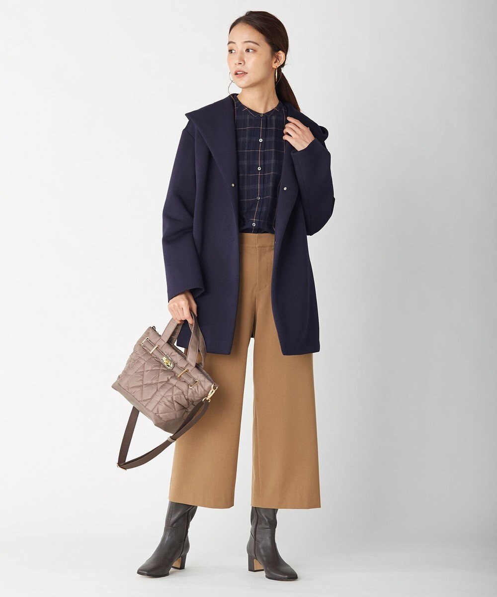 J.PRESS LADIES 【洗える】T/Rアルガンシルク ワイド パンツ 