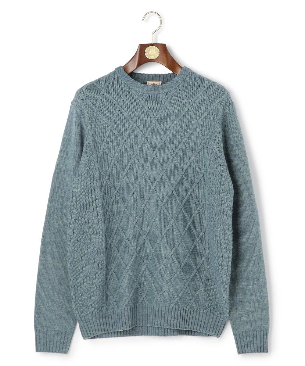 J.PRESS MEN 【WEB・一部店舗限定】ケーブルクルーネック ニット 
