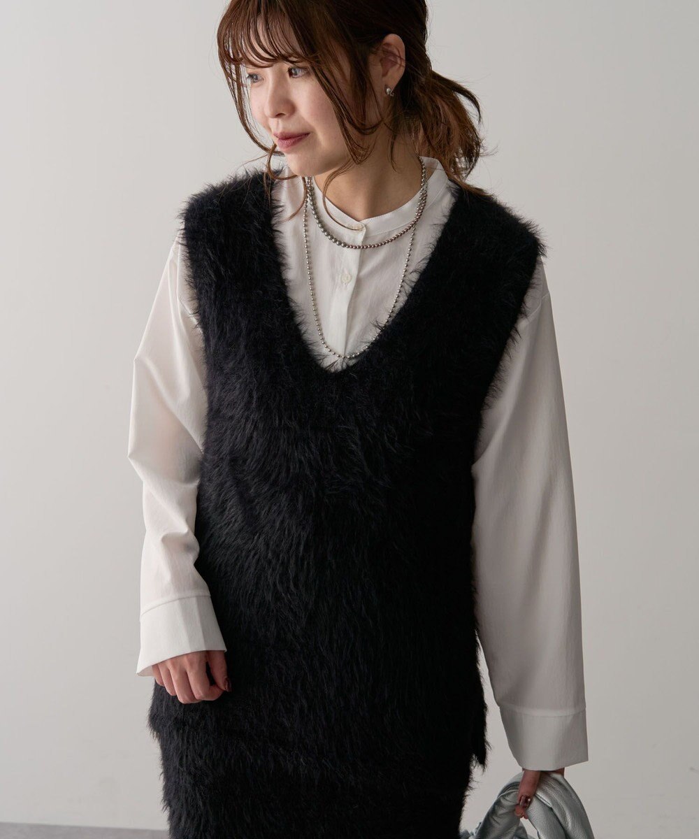 Green Parks ・Ｐｅｔｉｔ　Ｆｌｅｕｒ　シャギーＶネックベスト 