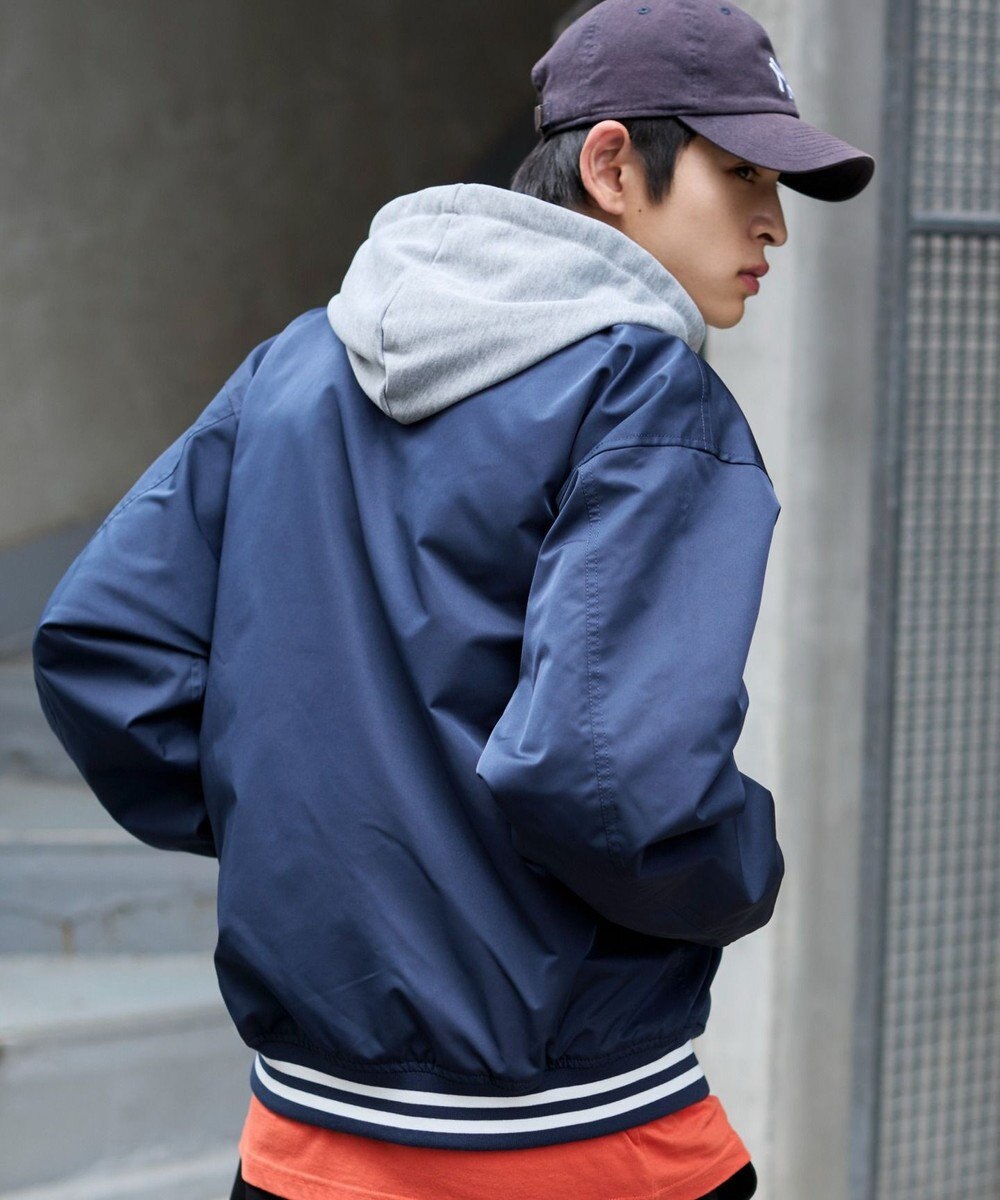 WEGO 【ユニセックス着用ITEM】2WAYフードワッペンスタジャン 