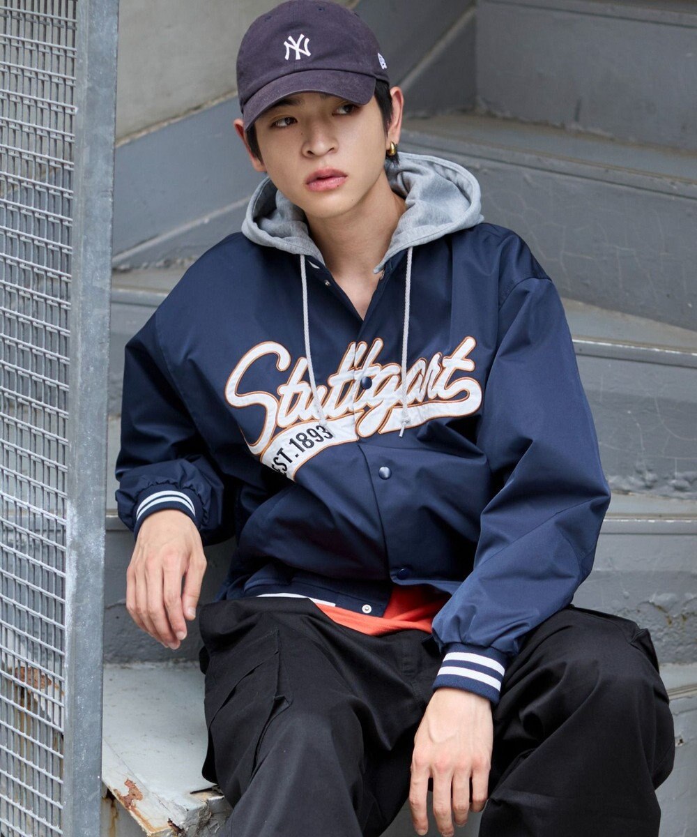 WEGO 【ユニセックス着用ITEM】2WAYフードワッペンスタジャン 