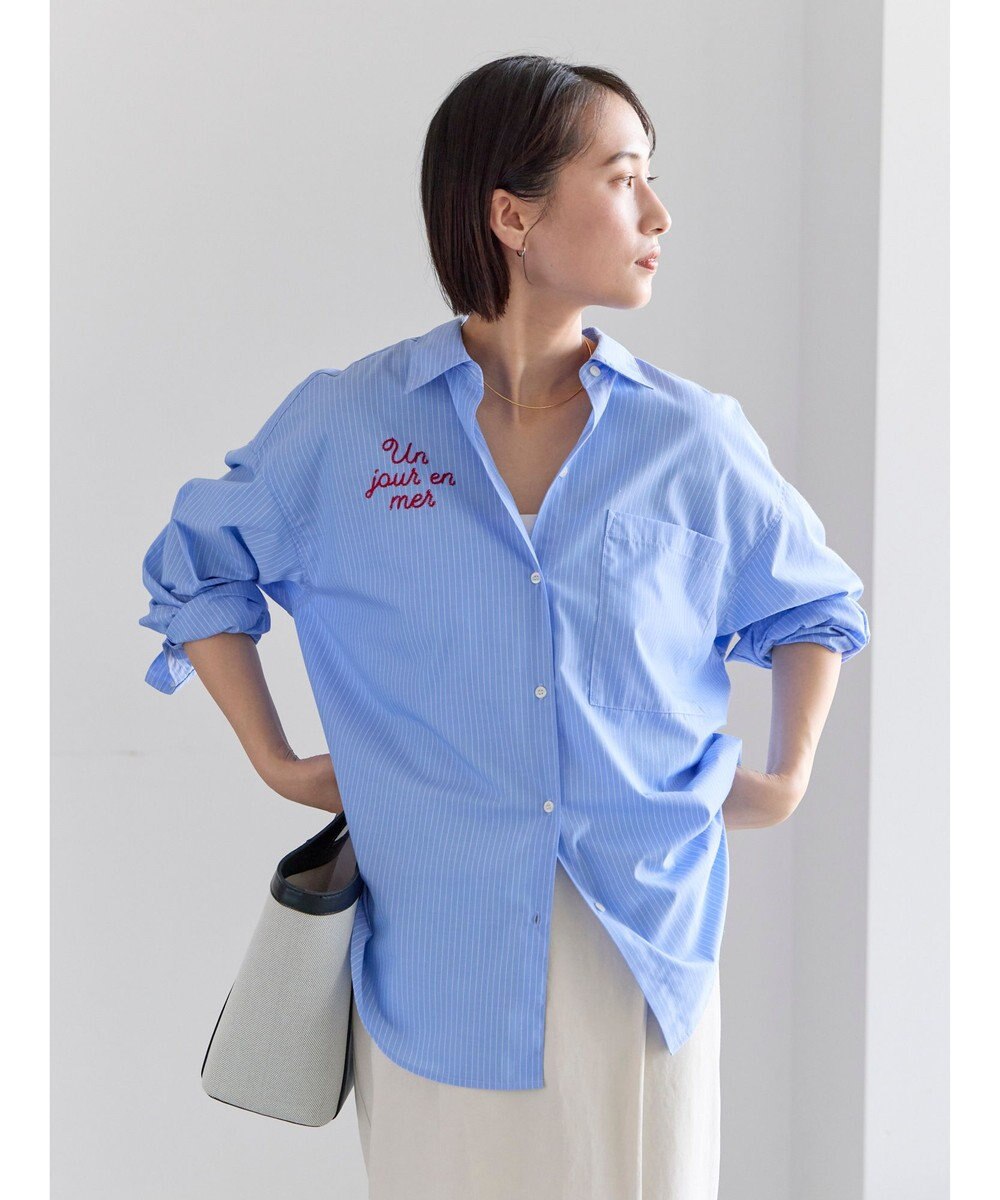 Te chichi ポイント刺繍シャツ 