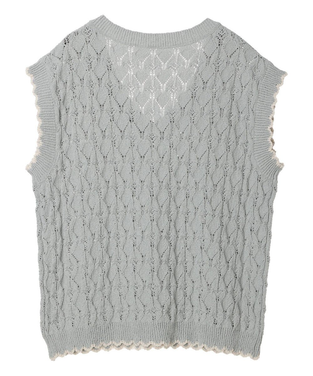 earth music&ecology クロッシェラインニットベスト 