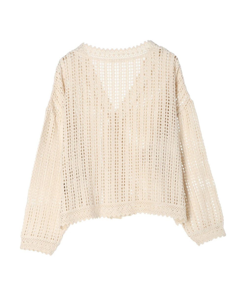 Green Parks インド綿　レース編みカーディガン 