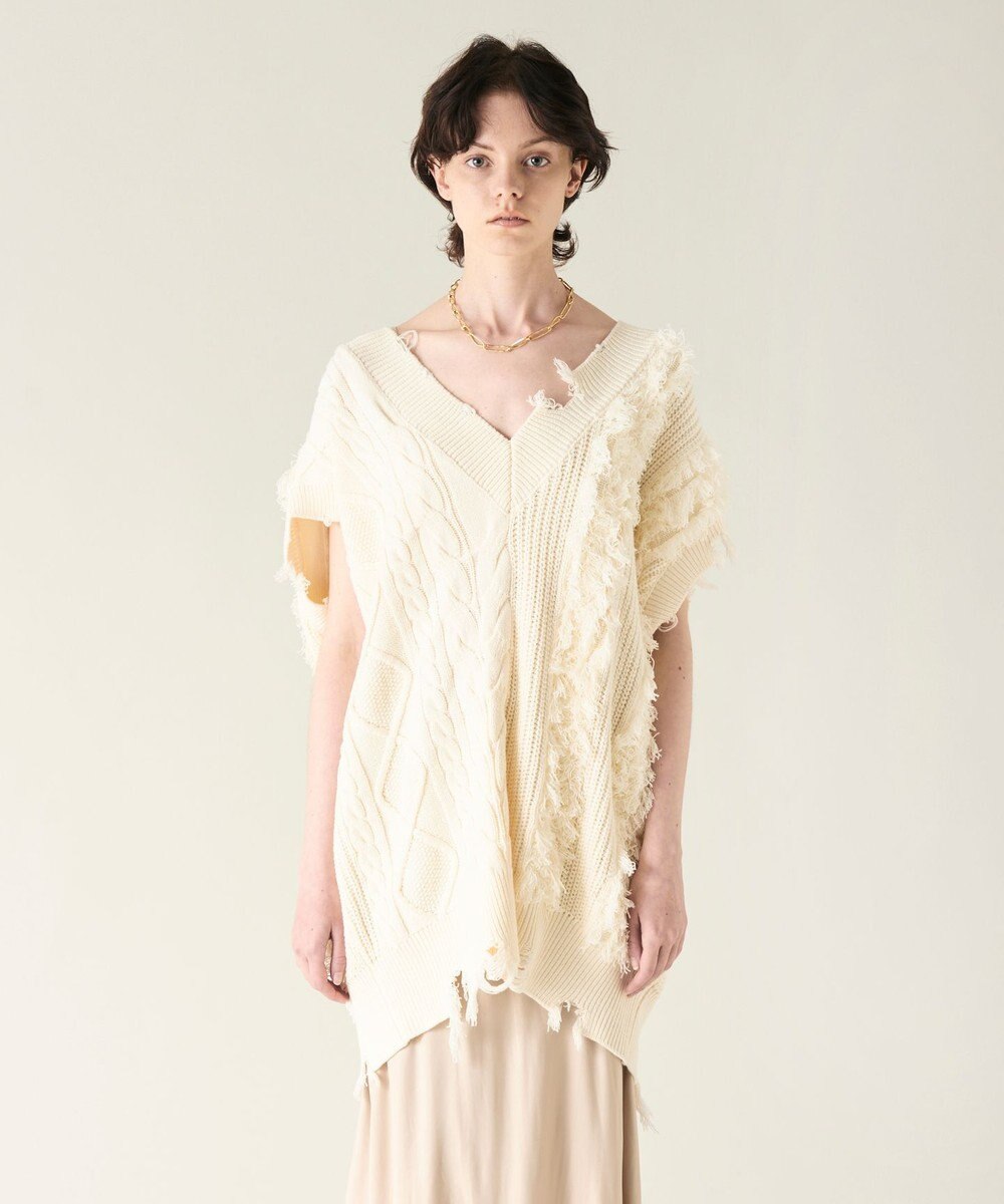 GRACE CONTINENTAL クラッシュニットトップ 