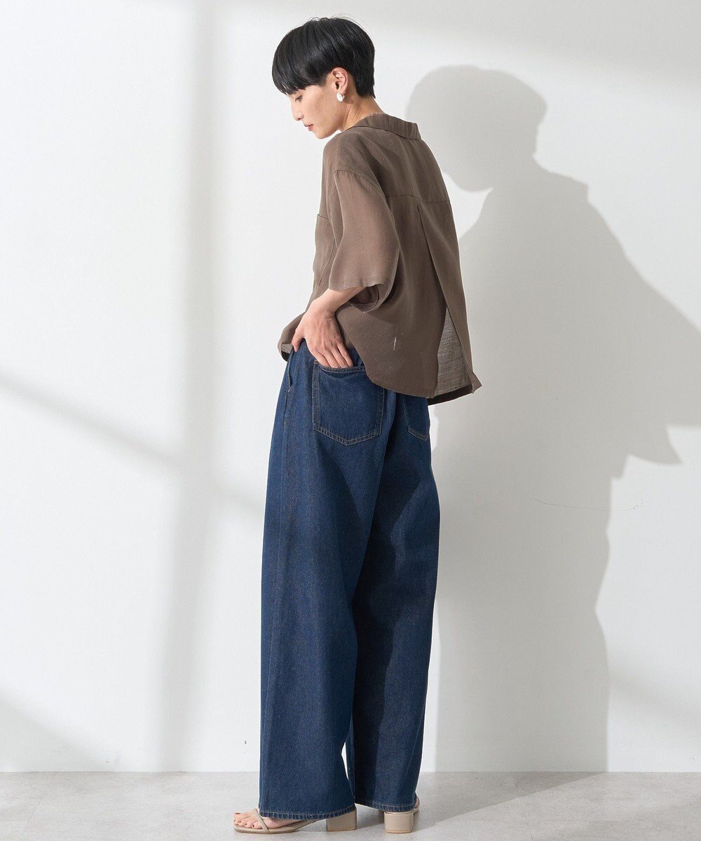 AMERICAN HOLIC 接触冷感シアー開襟半袖シャツ 