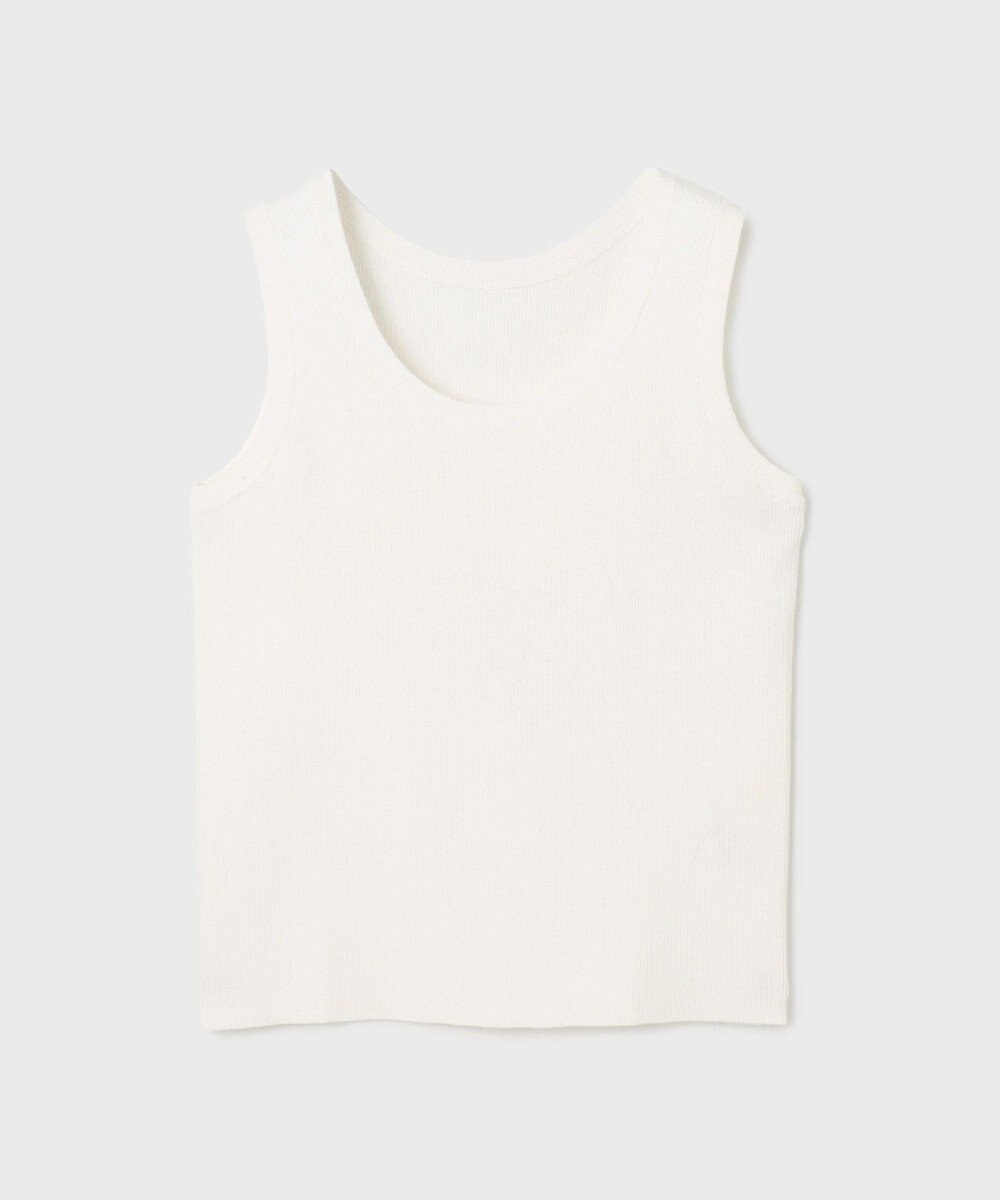 GRACE CONTINENTAL Uネックリブニットトップ 