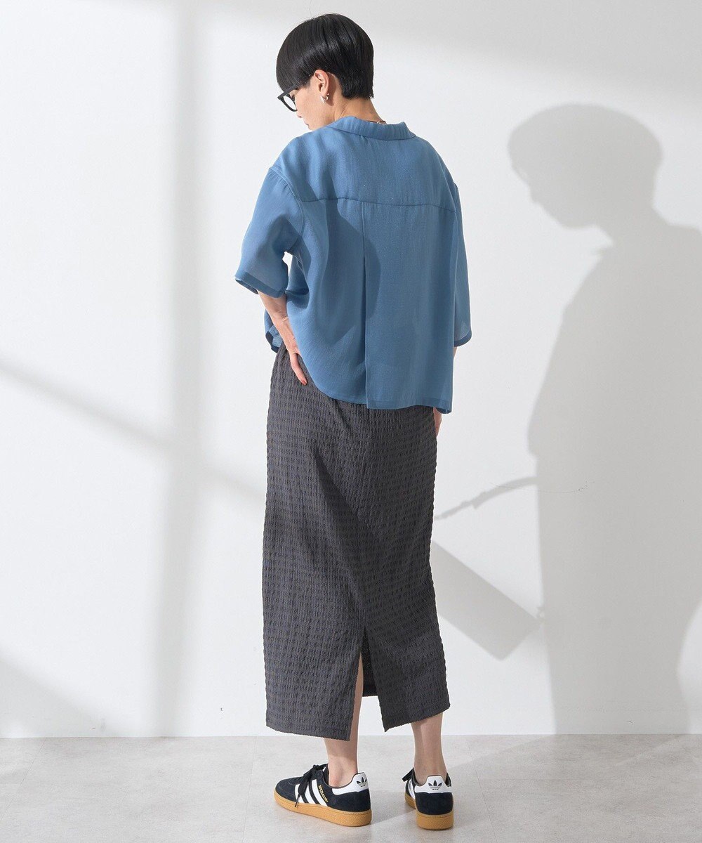 AMERICAN HOLIC 接触冷感シアー開襟半袖シャツ 