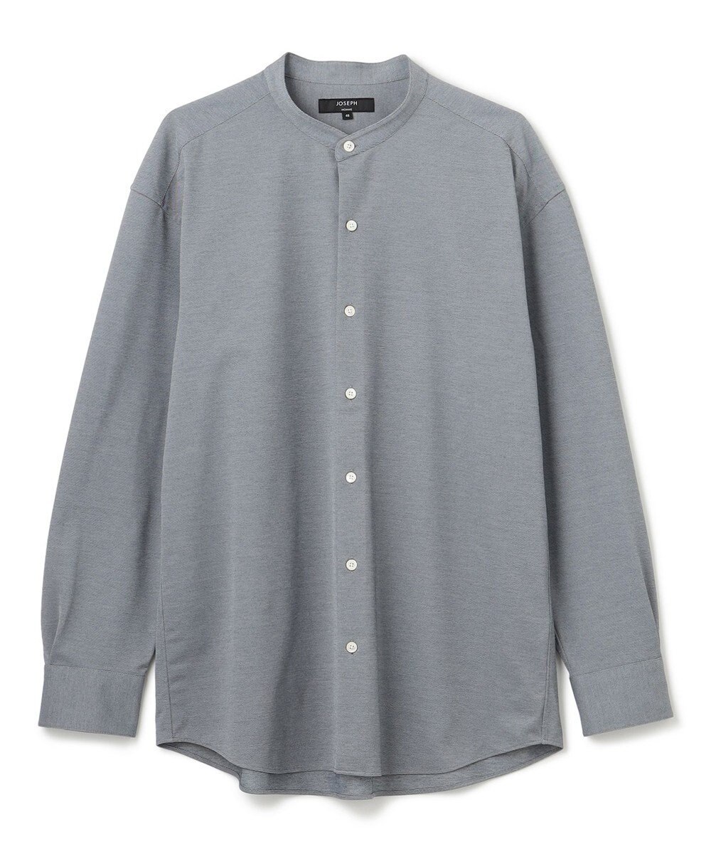 JOSEPH HOMME ハイゲージコットンジャージー 　バンドカラーシャツ 