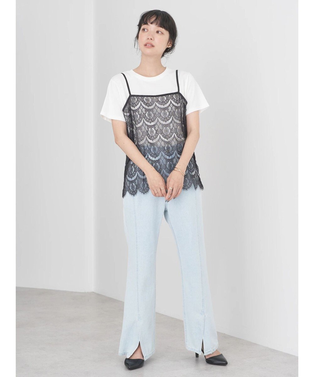 earth music&ecology ＳＥＴ２点レースキャミソール＋ＴＥＥ 