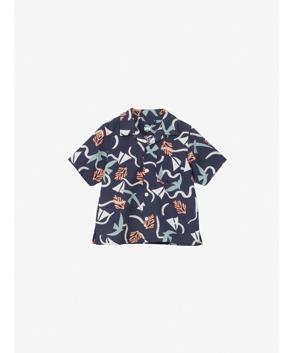 HELLY HANSEN 【キッズ・はっ水・UVカット・耐海水・耐塩素・記名ラベル付】ショートスリーブバスクシャツ 