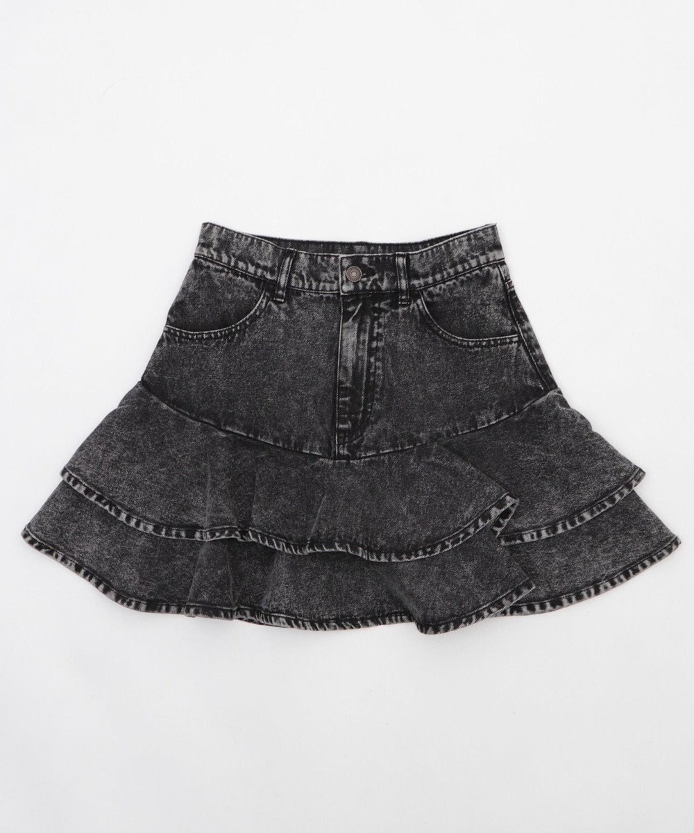WEGO デニムフリルミニスカート 