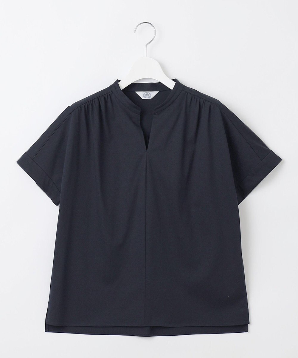 J.PRESS LADIES プレーティングジャージー バンドカラー カットソー 